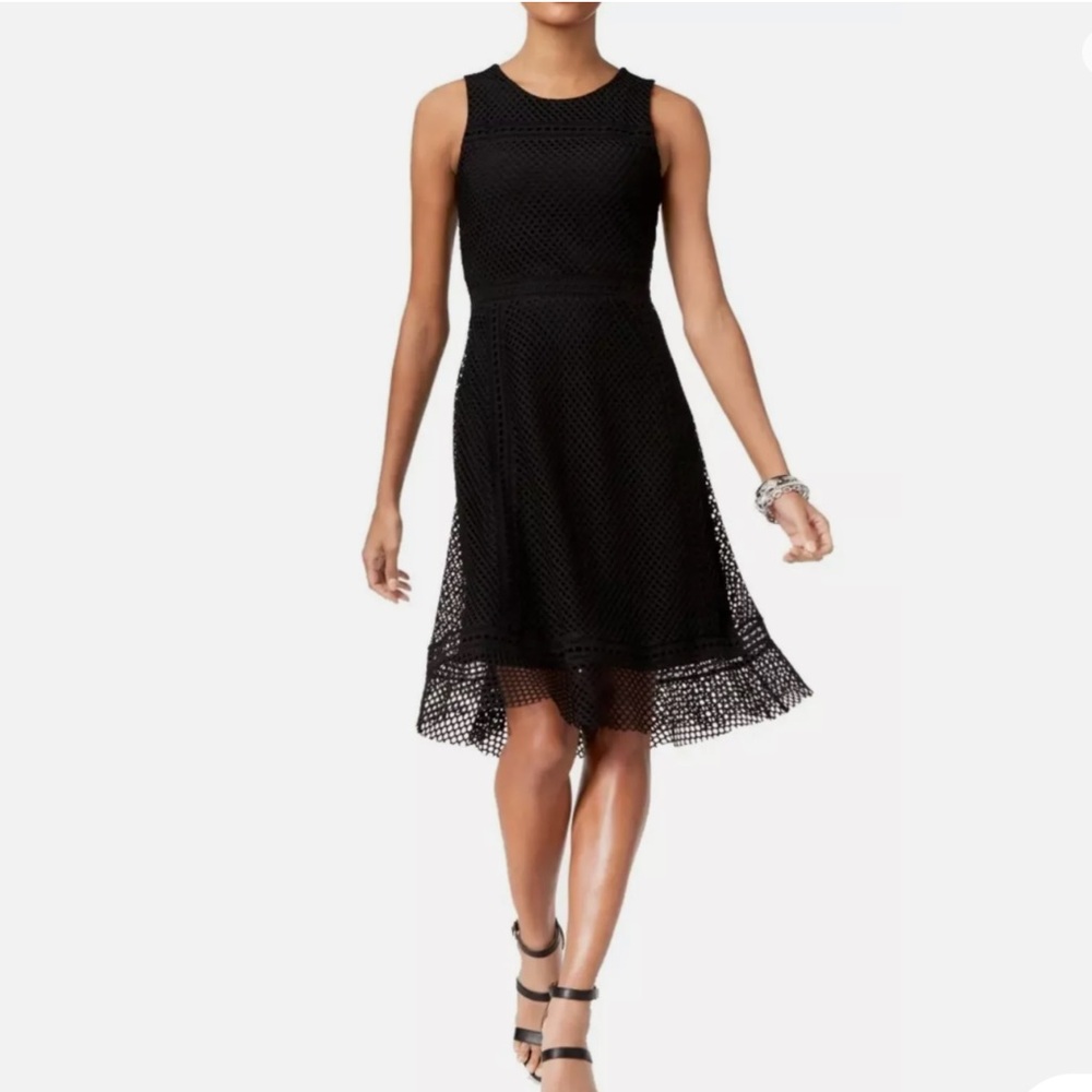 Alfani Black Mesh Net Dress